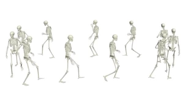 Los Esqueletos Andan Por Ahí Esqueletos Corriendo — Vídeos de Stock
