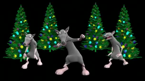 춤추는 크리스마스 애니메이션이다 마우스 크리스마스 — 비디오