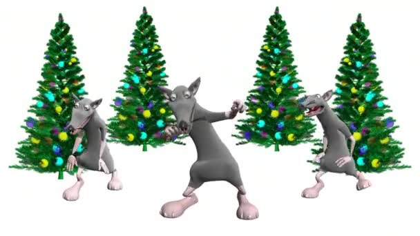 춤추는 크리스마스 애니메이션이다 마우스 크리스마스 — 비디오