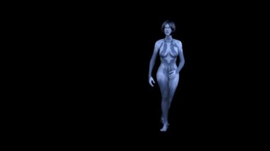 Halo 4 Cortana 3 boyutlu animasyon. Halo 4 oyunu. Cortana 3D dansı. Video oyunu. 