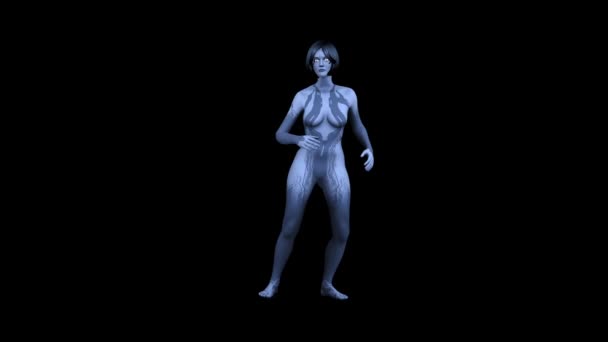 Halo Cortana Animacja Halo Gry Cortana Taniec Gry Wideo Gry — Wideo stockowe