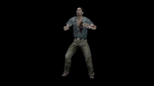 Ataque Dos Zombies Ataque Zumbis Agressivos Animação Realista — Vídeo de Stock