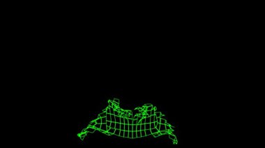 Çokgenlerin 3 boyutlu animasyonu. Çokgen üç boyutlu animasyon. İnsan kafası çokgenlerinin animasyonu.