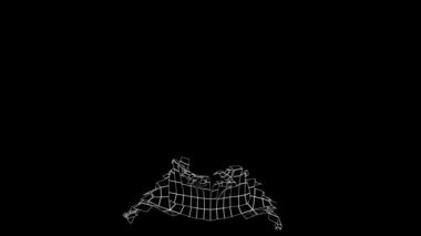 Çokgenlerin 3 boyutlu animasyonu. Çokgen üç boyutlu animasyon. İnsan kafası çokgenlerinin animasyonu.