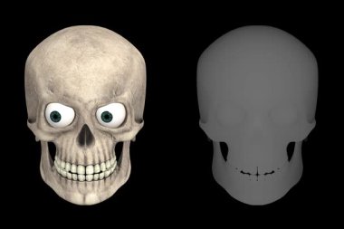 Holografik Döngü: 30 'ların Anatomik Kafatası Animasyon Ayna Portre Görüntüsü. Holografik animasyon özellikle Ayna Portresi için geliştirilmiş, gelişmiş ışık alanı ekran yeteneklerini kullanarak.