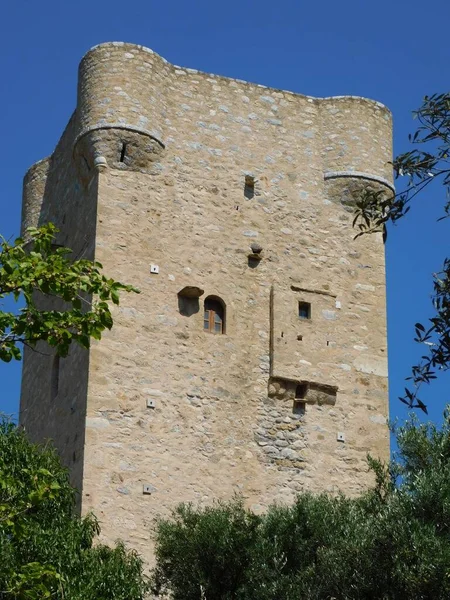 Torre Difensiva Residenza Nel Centro Storico Kardamyli Mani Grecia — Foto Stock