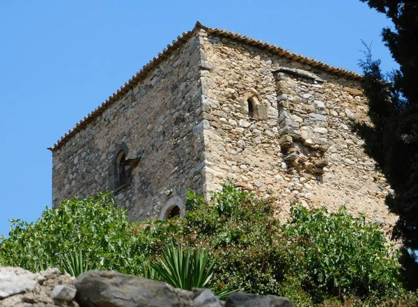 Ein Traditionelles Steinhaus Der Altstadt Von Kardamyli Mani Griechenland — Stockfoto