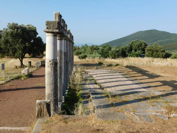 Yunanistan Moreloponnese Kentindeki Antik Messene Kentinin Kalıntıları — Stok fotoğraf