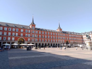 5 Ağustos 2022. Madrid, İspanya. Merkez Meydanı Görünümü