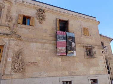 3 Ağustos 2022. Salamanca, İspanya. İspanya İç Savaşı için Tarihi Hafıza Belgelendirme Merkezi 'nin (CDMH) bir görünümü