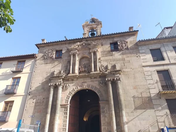 Indgang Til San Martin Kirken Salamanca Spanien - Stock-foto