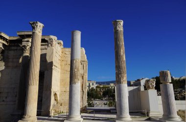 Roma Agora 'daki Hadrian Kütüphanesi' nin kalıntıları, Atina, Yunanistan