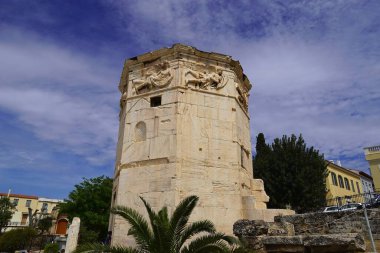 The Tower of the Winds, or Horologion of Andronikos Kyrrhestes, an ancient clocktower, In Athens, Greece clipart