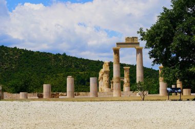 View of the Palace of Aigai (Aegae) in Macedonia, Greece clipart