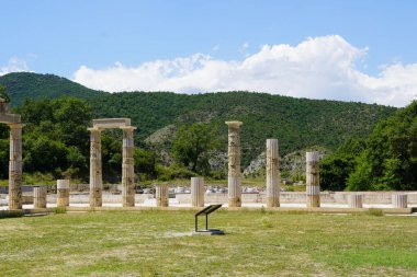 View of the Palace of Aigai (Aegae) in Macedonia, Greece clipart