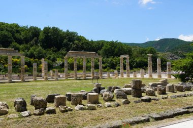 View of the Palace of Aigai (Aegae) in Macedonia, Greece clipart