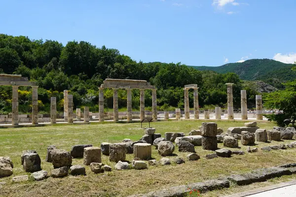 stock image View of the Palace of Aigai (Aegae) in Macedonia, Greece