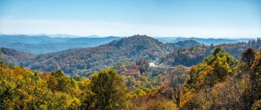 Sonbaharda Blue Ridge Dağları Kuzey Carolina