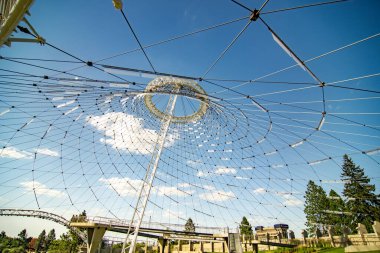 Spokane Washington yazın şehir merkezinde.