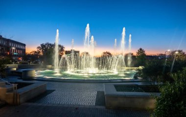 Rock Hill Güney Carolina şehir merkezindeki sokak manzaraları