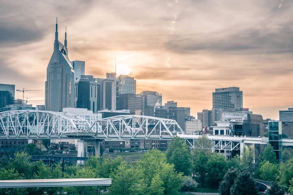 Centre Ville Nashville Tennessee Paysage Urbain Skyline Scènes — Photo