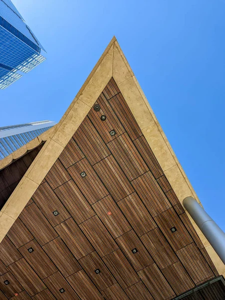 Elementos Arquitetônicos Modernos Sobre Estrutura Construção Cidade Charlotte — Fotografia de Stock