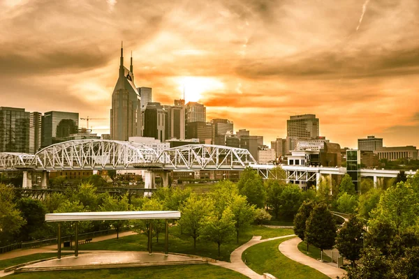 Innenstadt Nashville Tennessee Stadtbild Skyline Szenen — Stockfoto