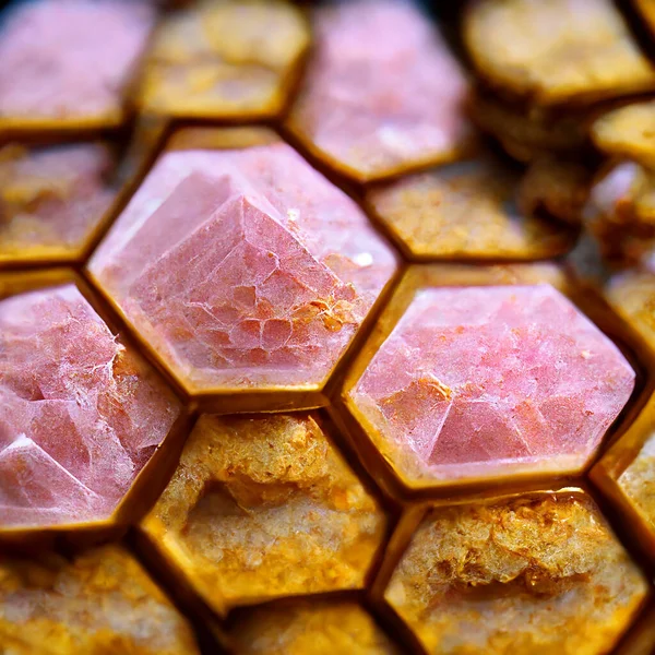 Honingraat Honingcellen Artistieke Indrukken — Stockfoto