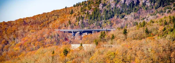 Linn Cove Viadukt Poblíž Hory Dědeček Severní Karolína — Stock fotografie
