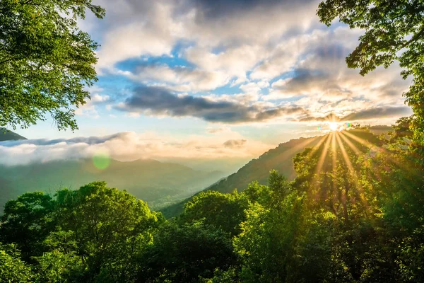 Piękne Krajobrazy Natury Dolinie Maggie Północnej Karoliny — Zdjęcie stockowe