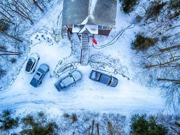 Januari Vinter Scener Från Banner Älg Norra Carolina — Stockfoto