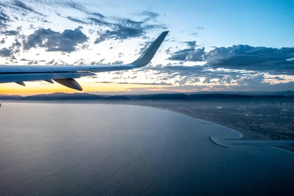 Oben Der Luft Fliegen Von Lax Kalifornien — Stockfoto