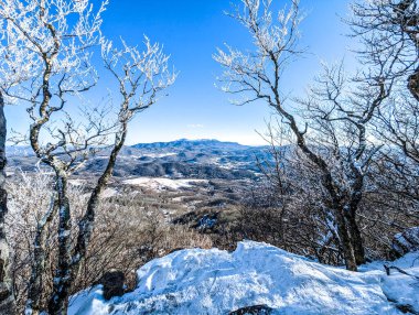 Kuzey Carolina Kayın Dağı manzaraları ve kış manzaraları