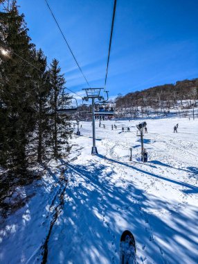 Kuzey Carolina Kayın Dağı manzaraları ve kış manzaraları