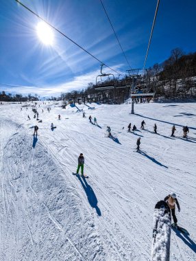 Kuzey Carolina Kayın Dağı manzaraları ve kış manzaraları