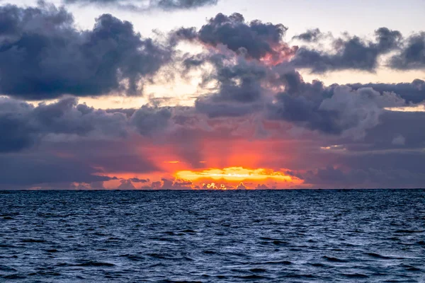 Lever Soleil Scènes Plage Sur Île Oahu Hawaii — Photo