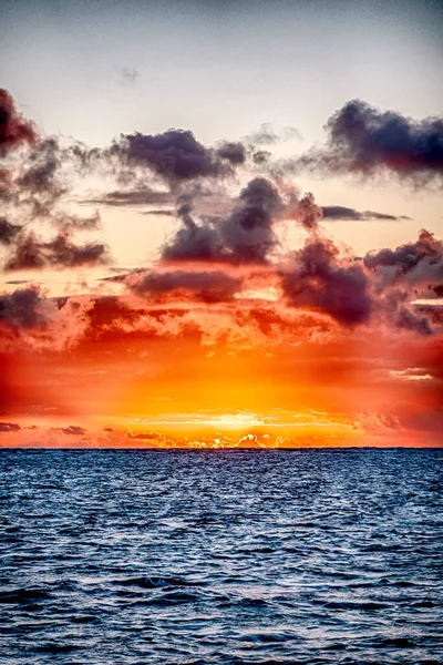 Východ Slunce Plážové Scény Ostrově Oahu Hawaii — Stock fotografie