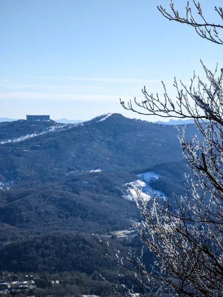 Krajiny Zimní Scenérie Pohoří Buk Severní Karolína — Stock fotografie
