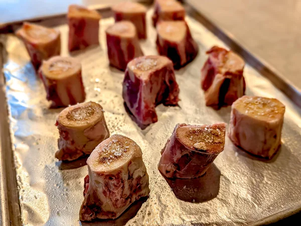 stock image beef bone marrow pieces ready for dinner