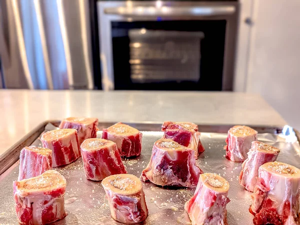 Beef Bone Marrow Pieces Ready Dinner — Stock Photo, Image