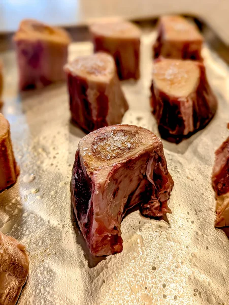 stock image beef bone marrow pieces ready for dinner