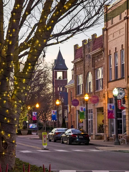 Early Morning Downtown Old Town Rock Hill — Stock Photo, Image