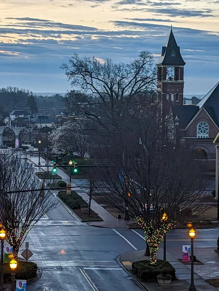 Early Morning Downtown Old Town Rock Hill — Stock Photo, Image
