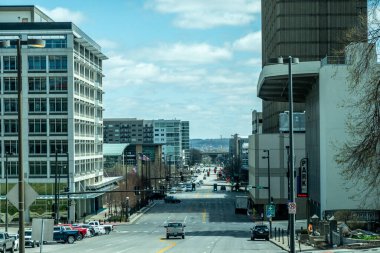 Omaha Nebraska sokak manzarası ve manzarası