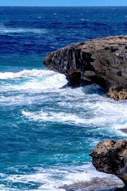 Pasifik Okyanusu 'ndaki güzel Oahu Hawaii plaj manzaraları