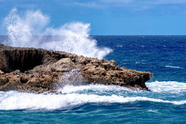 Pasifik Okyanusu 'ndaki güzel Oahu Hawaii plaj manzaraları