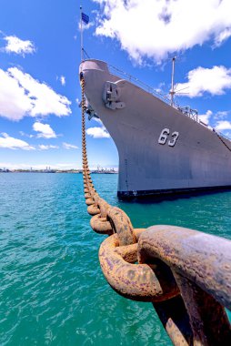 Oahu Hawaii 'de Pearl Harbor savaş gemisi sahneleri
