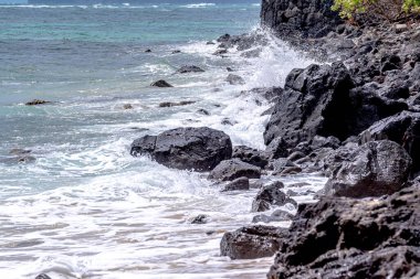 Pasifik Okyanusu 'ndaki güzel Oahu Hawaii plaj manzaraları