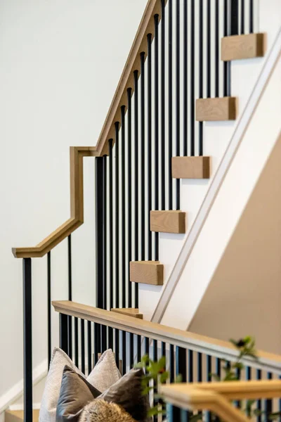 現代住宅の階段の細部 ストックフォト