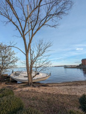 New Bern Kuzey Carolina nehir manzarası ilkbaharda